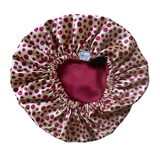 Her Motions Satijnen Slaapmuts/Bonnet - Blush & Berry