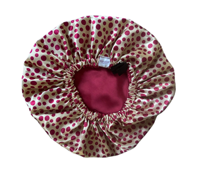 Her Motions Satijnen Slaapmuts/Bonnet - Blush & Berry