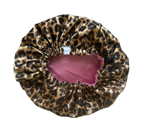 Her Motions Satijnen Slaapmuts/Bonnet - Panther Pink