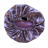 Her Motions Satijnen Slaapmuts/Bonnet - Lavender Triangles