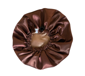 Her Motions Satijnen Slaapmuts/Bonnet - Mocha