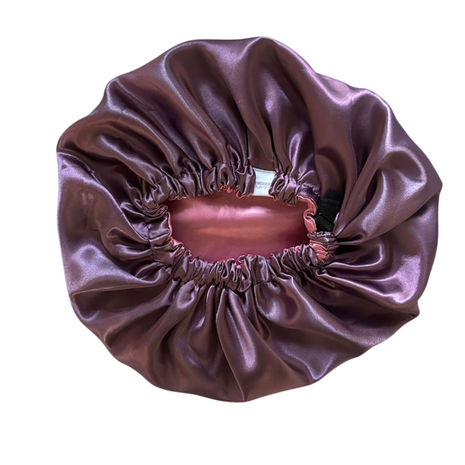 Her Motions Satijnen Slaapmuts/Bonnet - Plum