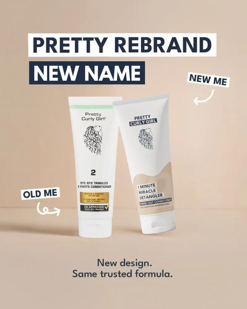 Pretty Curly Girl Bye Bye Tangles & Knots Conditioner / 1 Minute Miracle Detangler