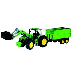 Bruder John Deere 7930 met voorlader en trailer