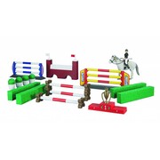 Parcours de saut avec cavalière et cheval 1:16