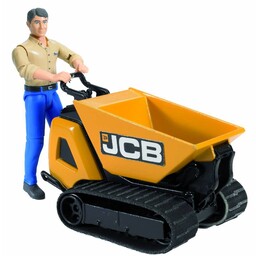 Benne de transport JCB HTD-5 et homme de chantier 1:16