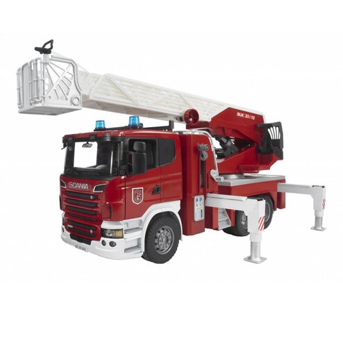 Scania Bruder Scania brandweerauto met ladder en waterpomp