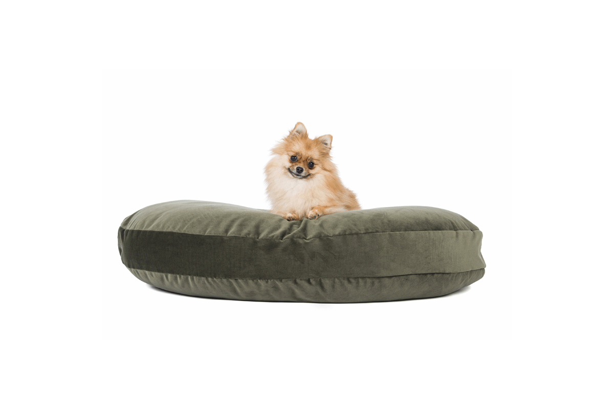 Laboni Design Luna Hundekissen Samt Olive