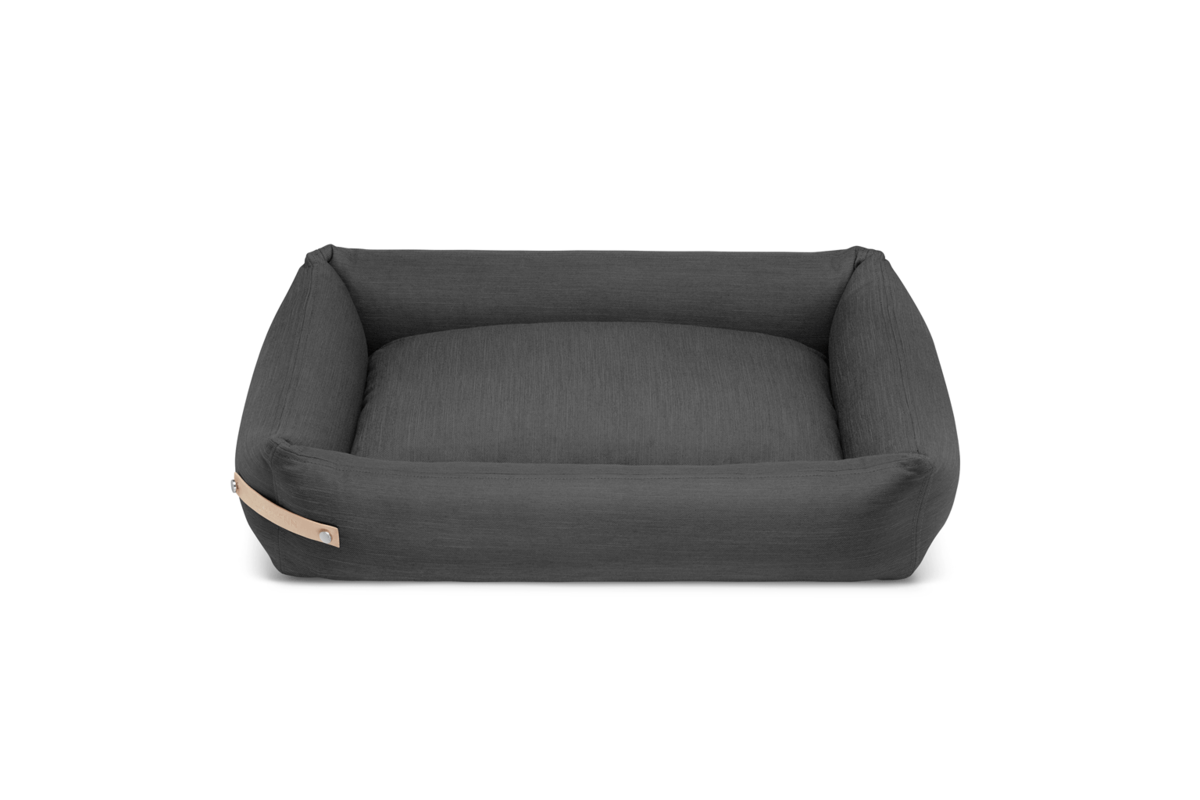 grey dog bed