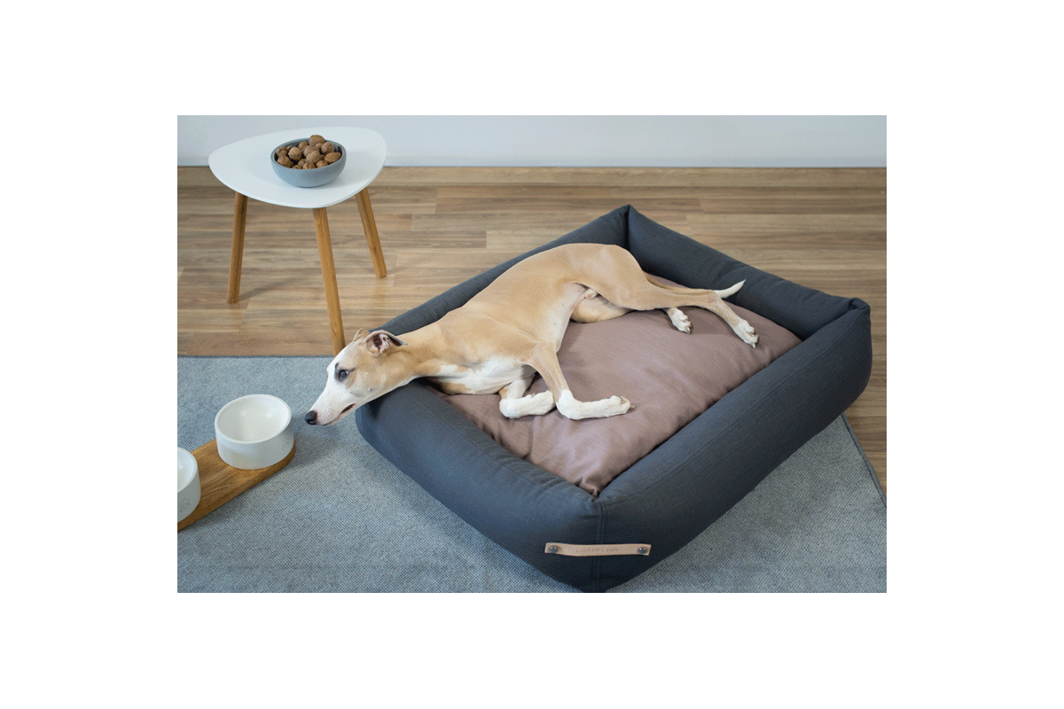 Labbvenn Stokke Hundebett Grau / Rosa