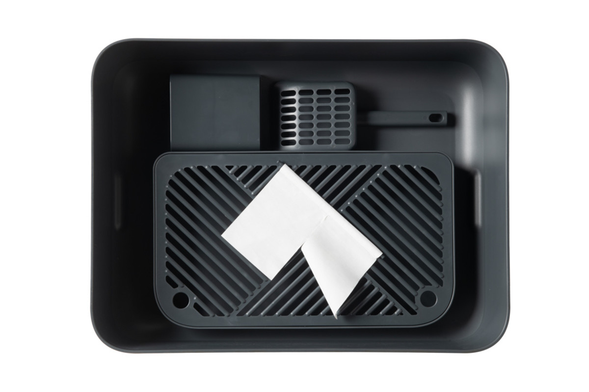 Hoopo® Dome Plus Cat Litter Box Grey