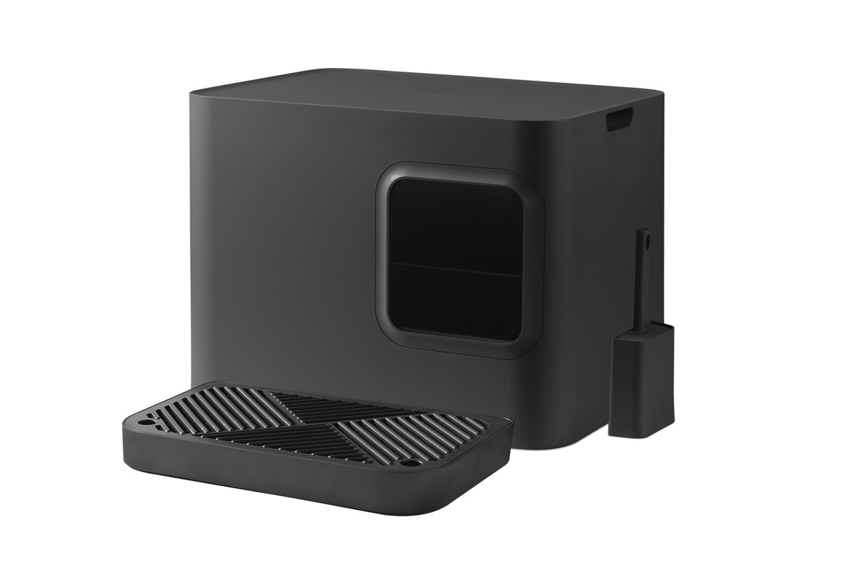 Hoopo® Dome Plus Cat Litter Box Grey