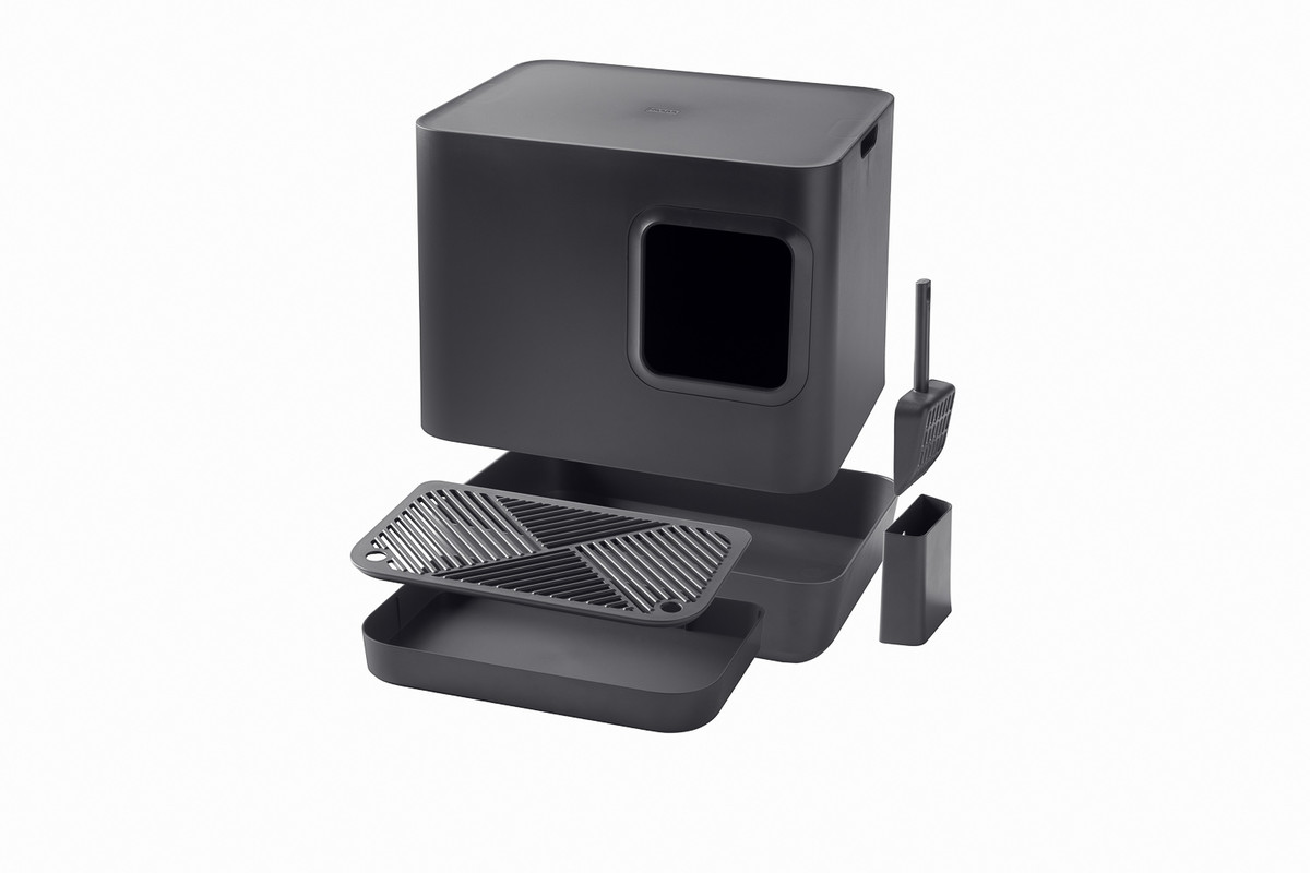Hoopo® Dome Plus Kattenbak Grijs