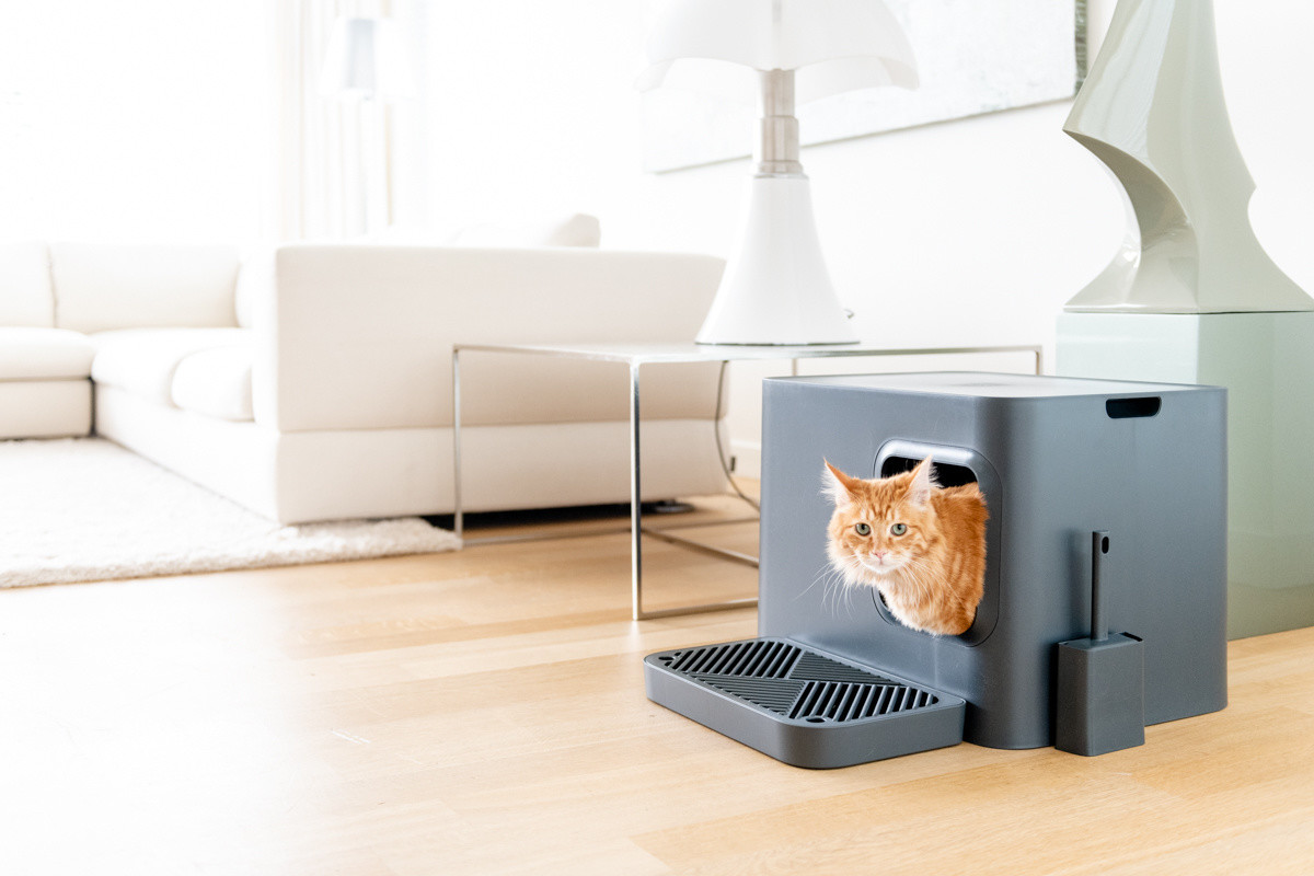 Hoopo® Dome Plus Cat Litter Box Grey