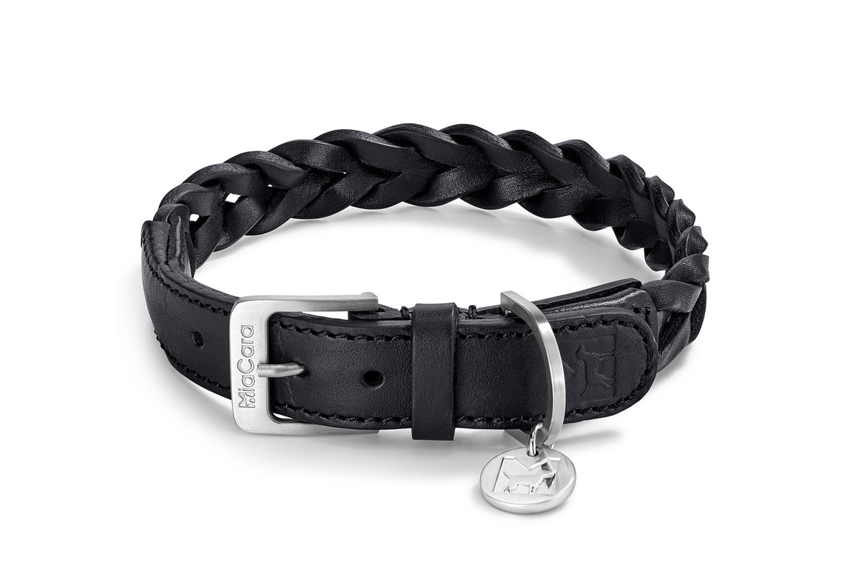 Cane Bergamo, Dog Collar, Black