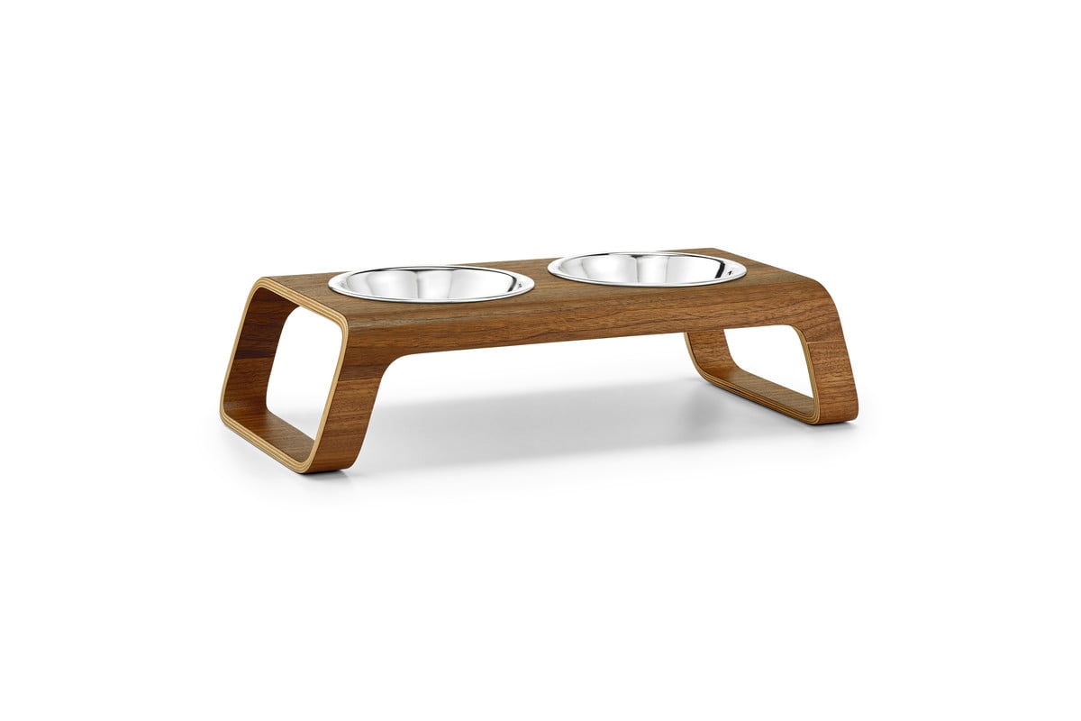 Gatto Desco, Cat Feeder, Walnut