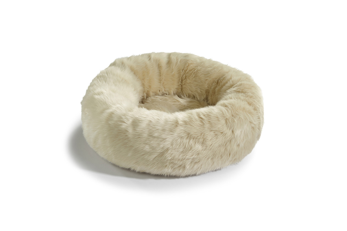 Gatto Lana, Cat Bed, Ivory/Mottled Natural