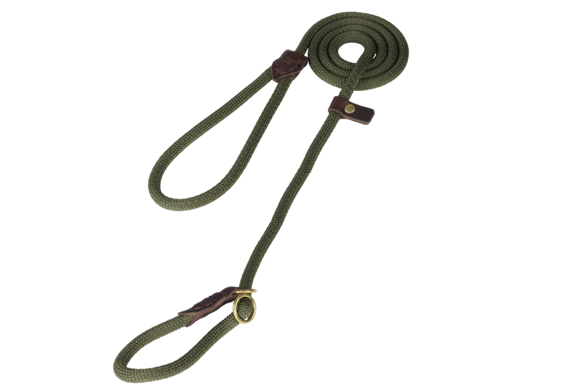 The DoggyWalker Sliplijn Olive Green