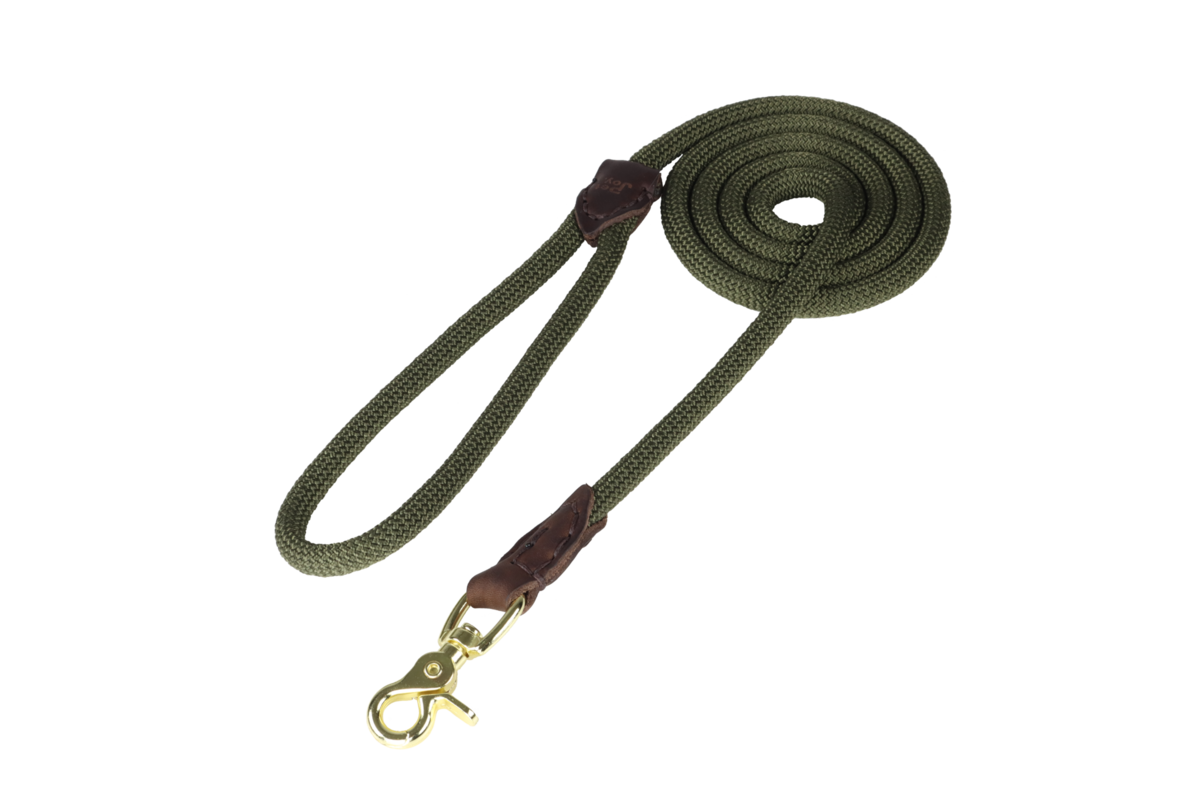 The DoggyWalker Rope Leash Olive Green 160cm