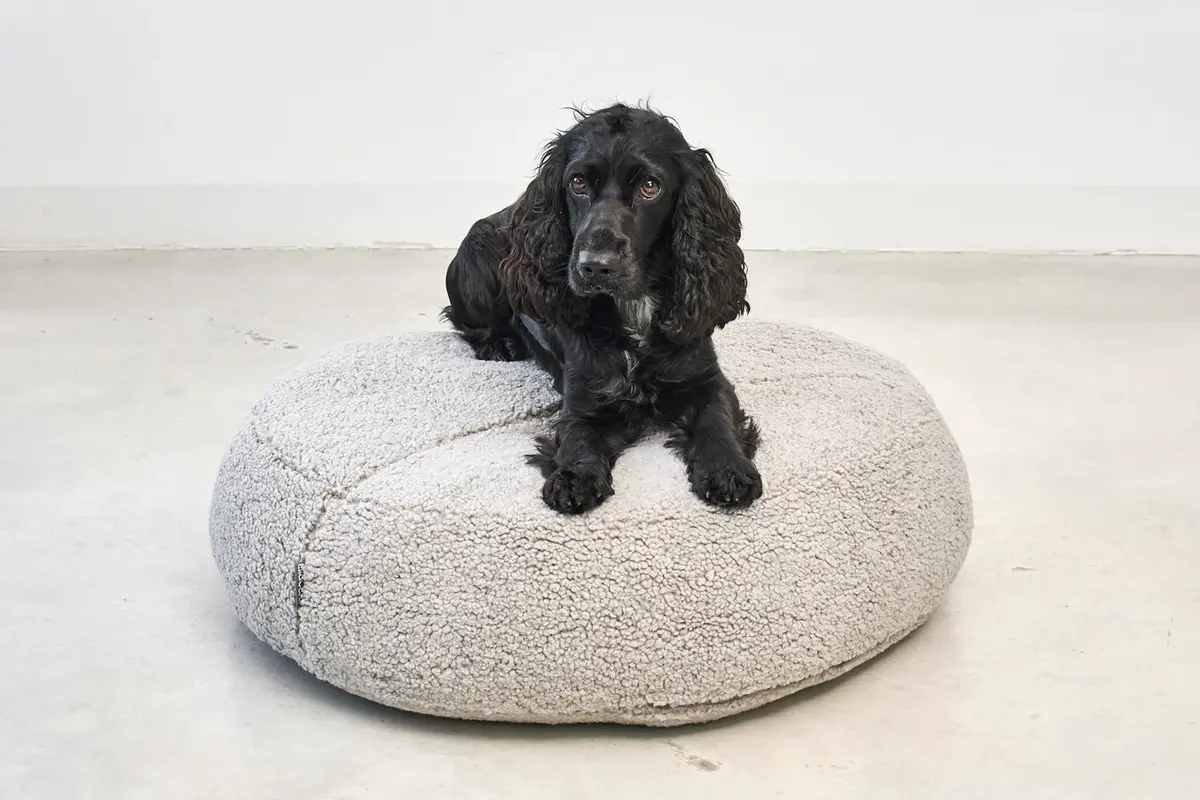 Cane Senso, Hunde-Pouf Überzug, Kiesel