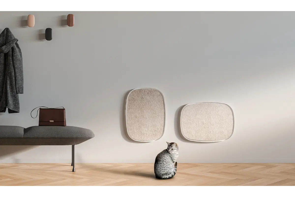 Gatto Pannello, Scratching Panel, White/Felt Nougat