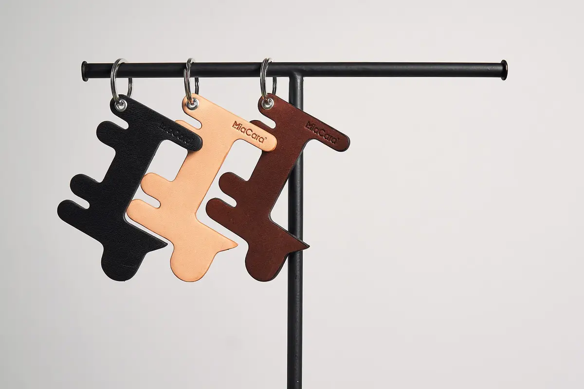 Gatto Chiave Gatto, Key Chain, Brown