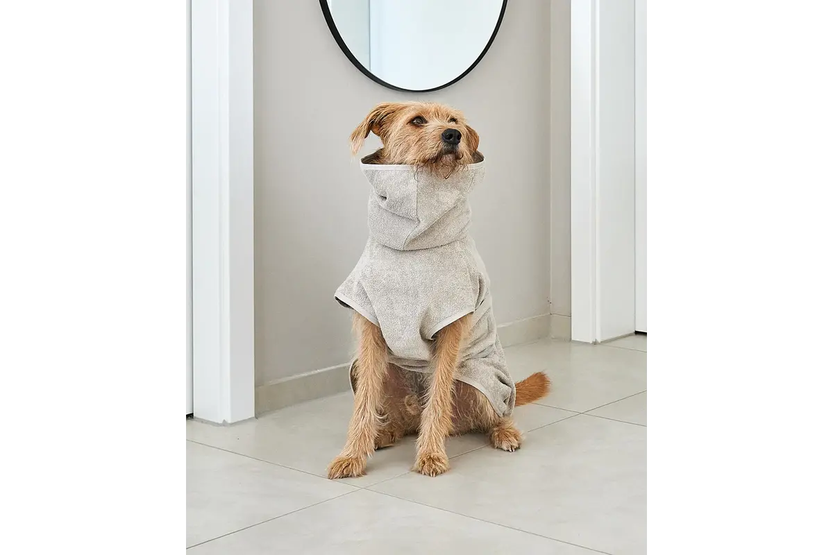 Cane Bagno, Hundebademantel, Greige