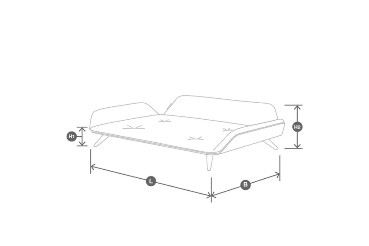 Cane Letto, Dog Bed, Black/Mottled Anthracite
