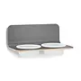 Cane Arco, Dog Feeder with Porcelain Bowls, HPL Grey