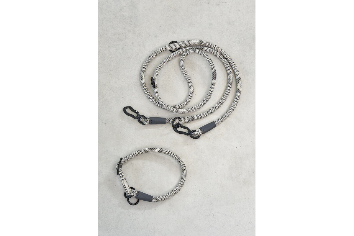 Cane Monza, Zugstopp Halsband, Asphalt/Greige/Grolive