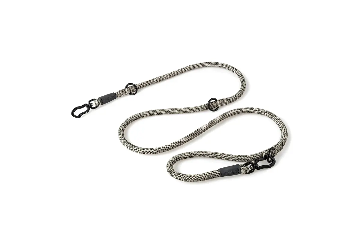 Cane Monza, Long Leash, Asphalt/Greige/Grolive