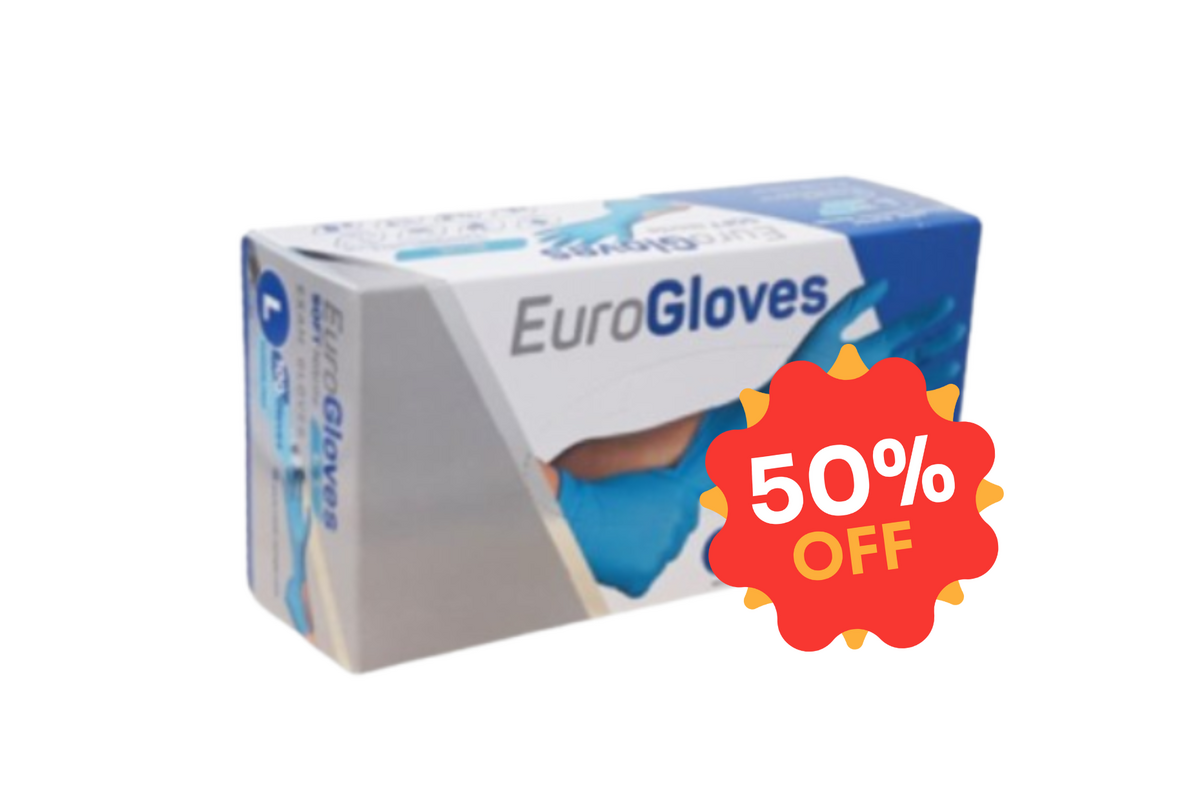 EuroGloves Handschoenen Nitril Blauw (100 stuks) maat L