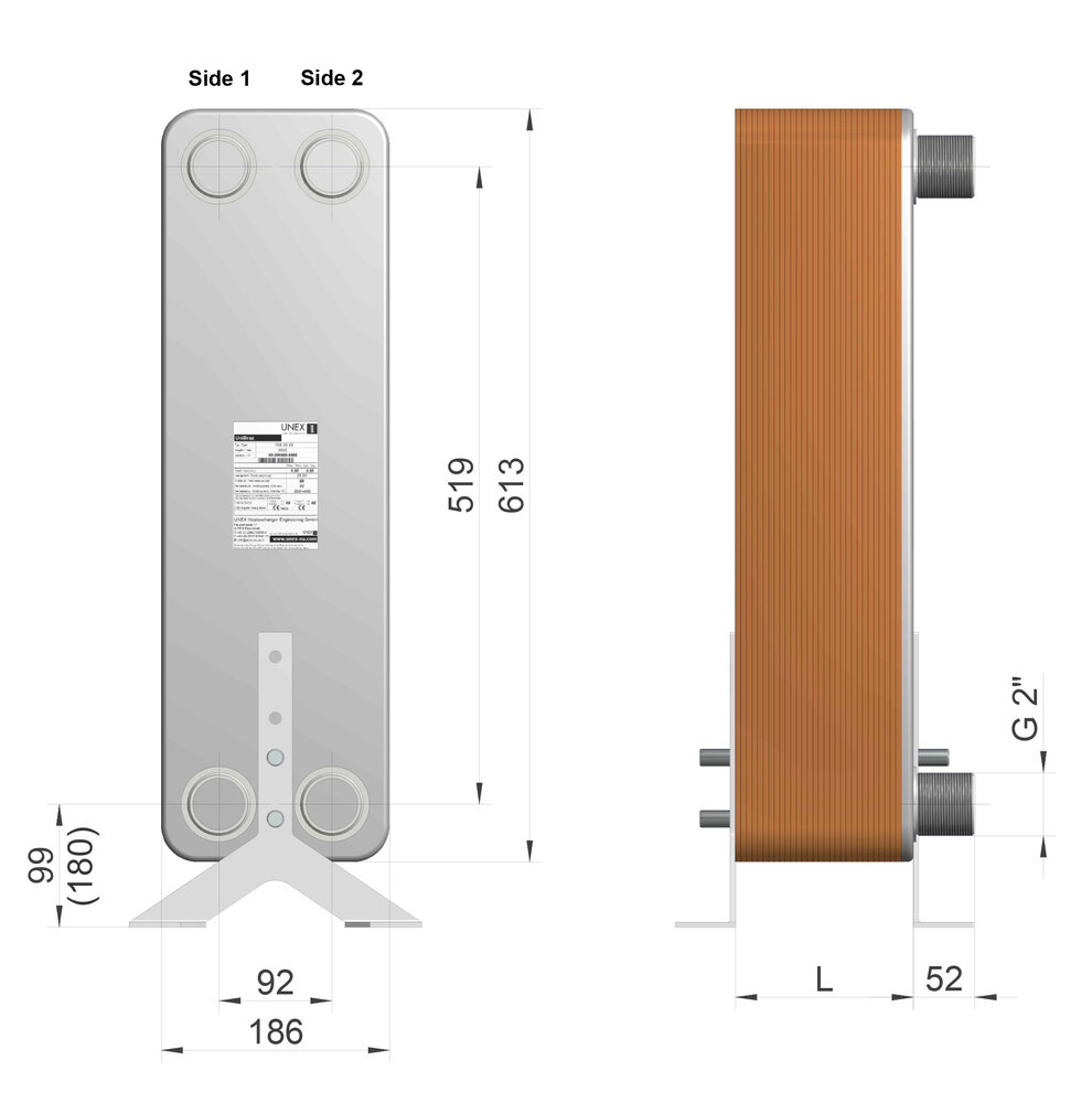 UNEX PB34M-36 (4x G2'' male thread) UNEX PB34M-36 (4x G2'' male thread)