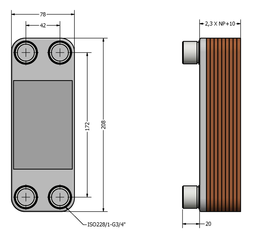 TS10-34 (4x G3/4" & 18mm soldeer) TS10-34 (4x G3/4" & 18mm soldeer)