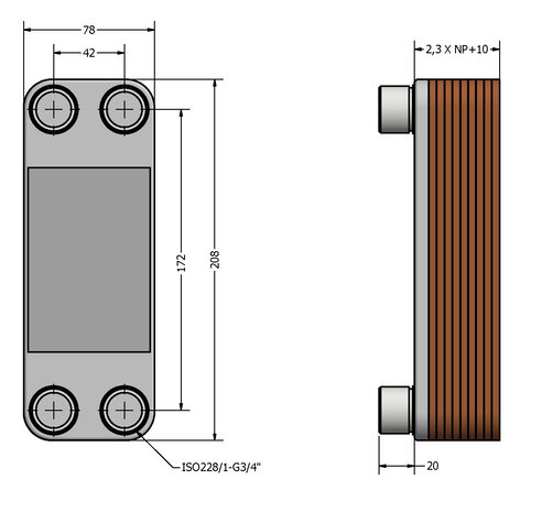 TS10-34 (4x G3/4" & 18mm soldeer) TS10-34 (4x G3/4" & 18mm soldeer)
