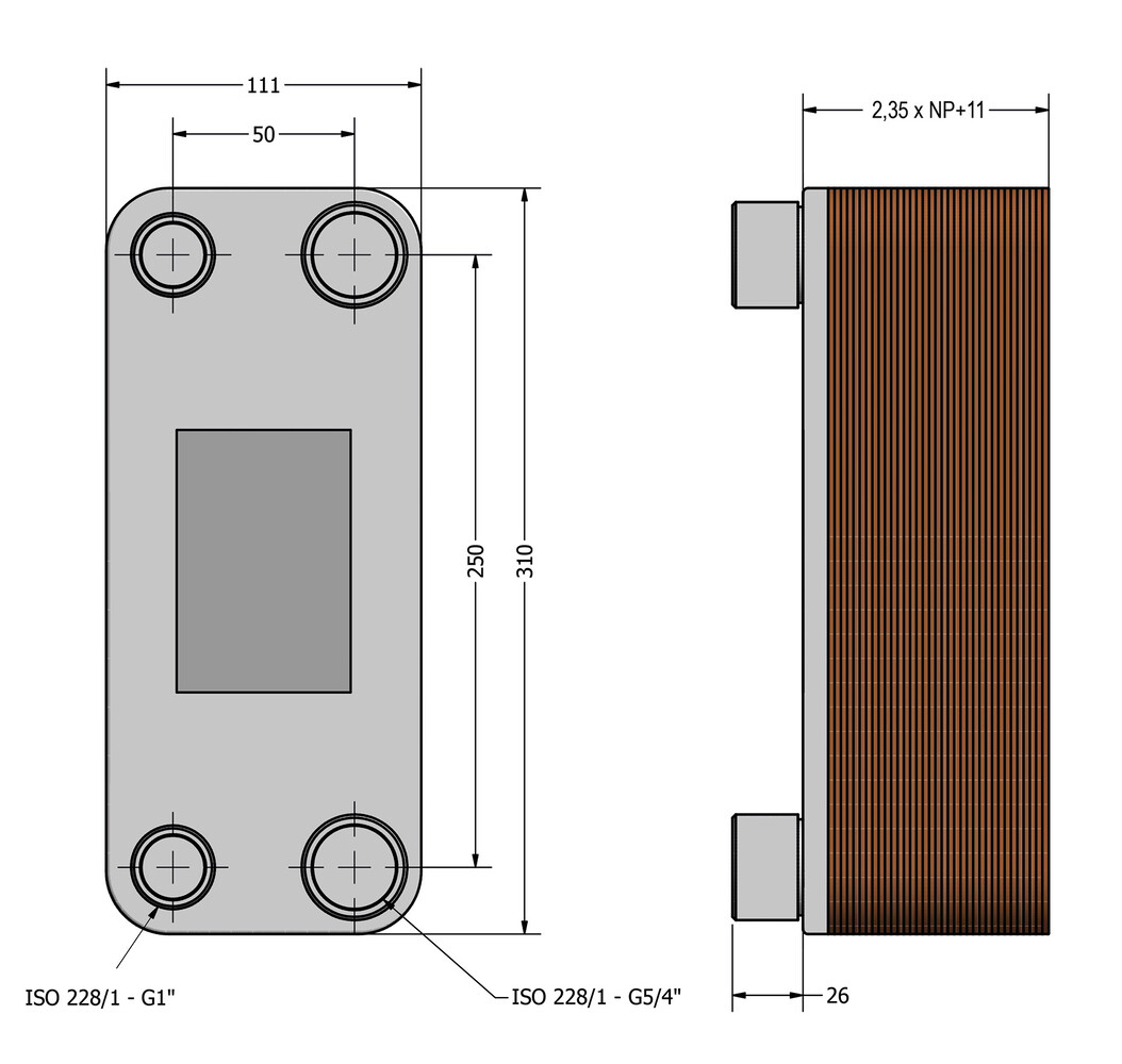 TS41-24M (2x G5/4'' & 2x G1'' male thread) TS41-24M (2x G5/4'' & 2x G1'' male thread)