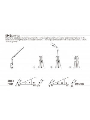 EMS compatibel Woodpecker  Woodpecker E14D Endo tip refroidissement par eau