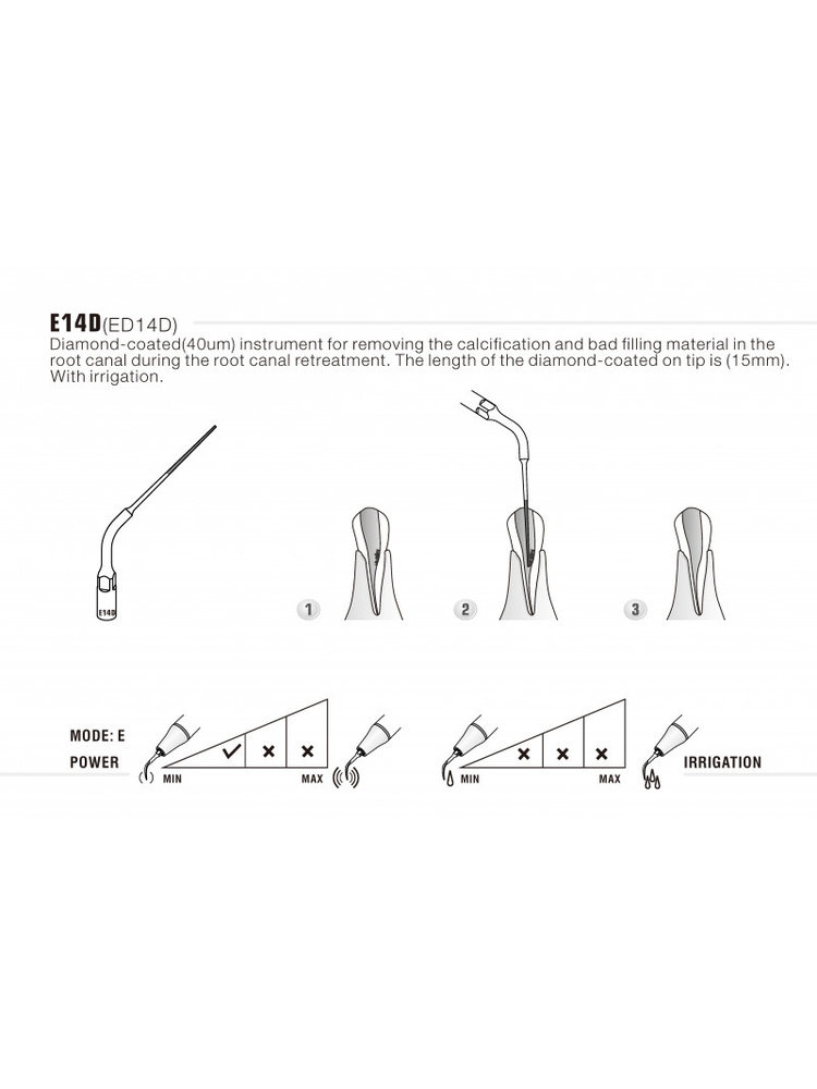 Compatibel with EMS connection Woodpecker E14D Endo tip waterkoeling