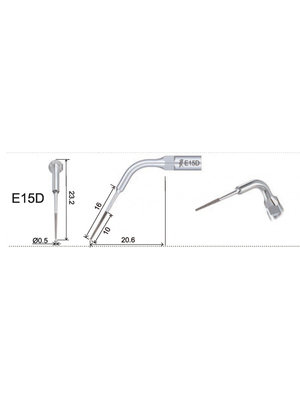 Compatibel with Satalec connection Woodpecker ED15D Endo tip waterkoeling