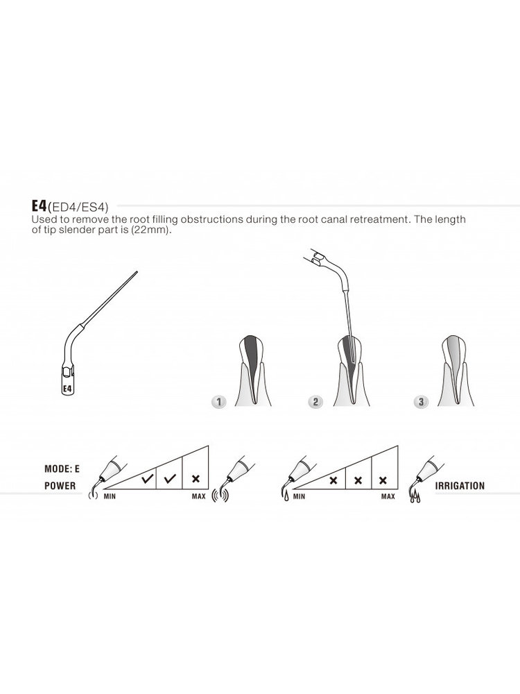Compatibel with EMS connection Woodpecker Endo tip E4