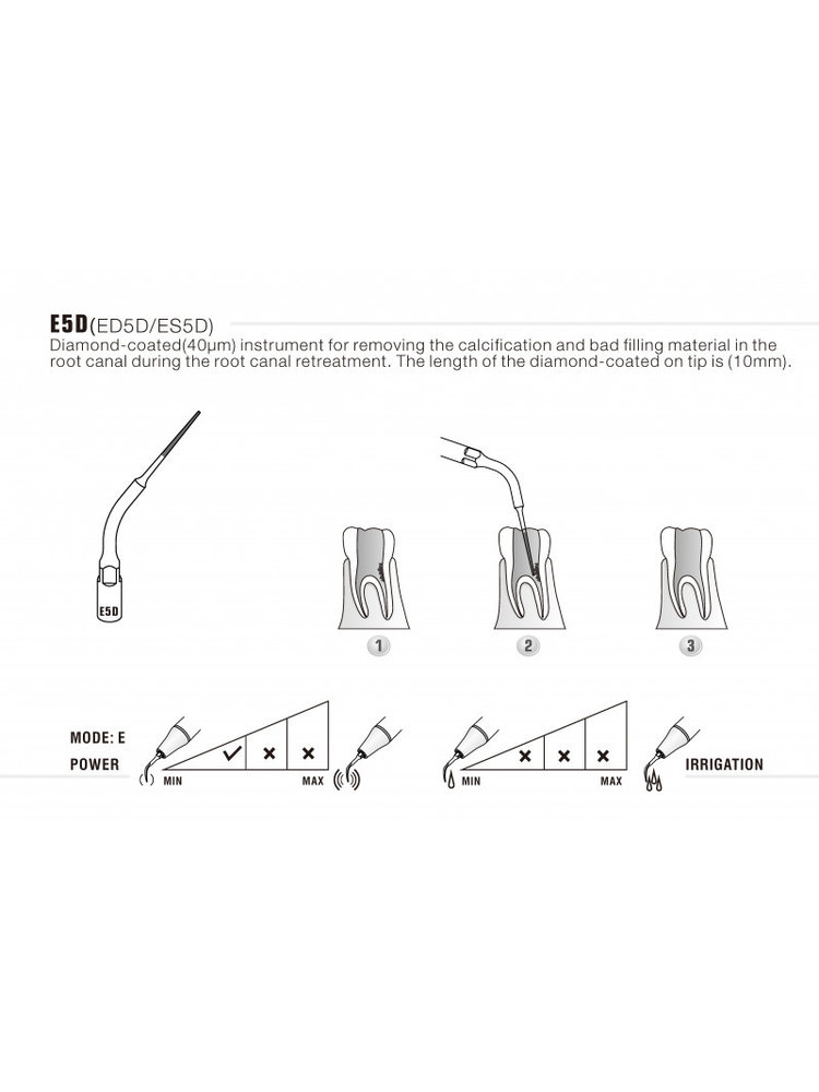 Compatibel with EMS connection Woodpecker Endo tip E5D