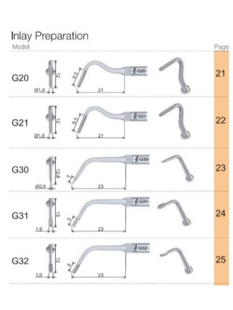 Compatibel with EMS connection Woodpecker Inlay tip G20