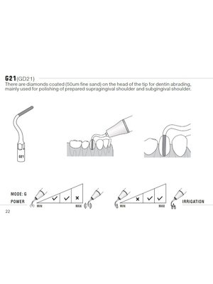 Compatibel with EMS connection Woodpecker Inlay tip G21