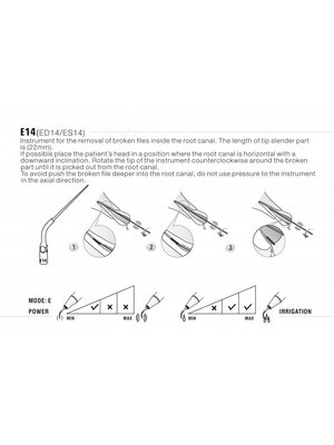 Compatibel with Siemens/Sirona connection Woodpecker ES14 Endo tip Wasserkühlung