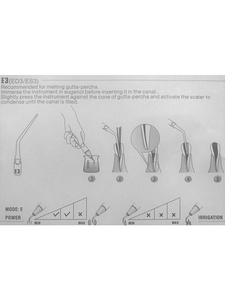 Siemens/Sirona compatibel Woodpecker Woodpecker ES3 Endo tip