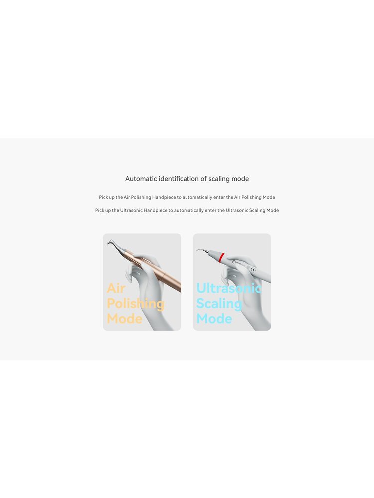 Compatibel with EMS connection Woodpecker AP-B Ultrasoon scaler en Air polisher (White)