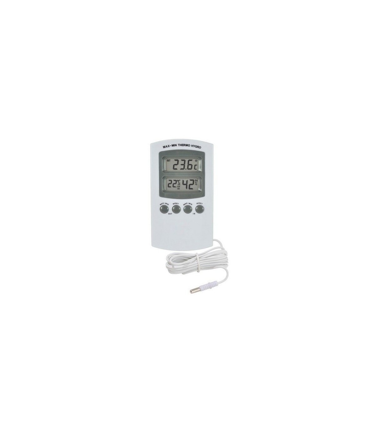 Thermo/Hygrometer met sensor (min/max-meter)
