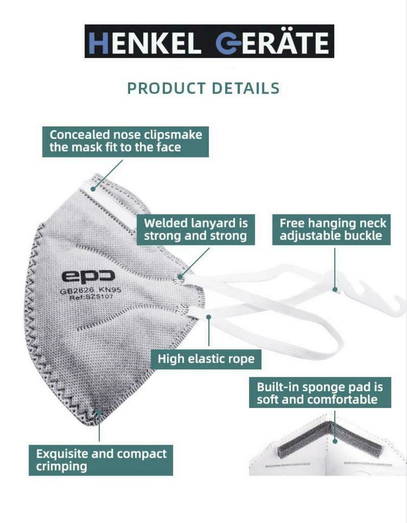 EPC KN95 FFP2 Dust and vapor mask