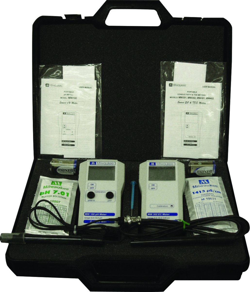 MILWAUKEE PH meter / EC Meter MW710, MW100 + MW302 in een Koffer