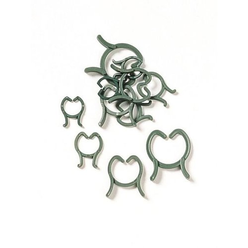 Plant clips (green) - for securing to sticks Plant clips (green) - for securing to sticks